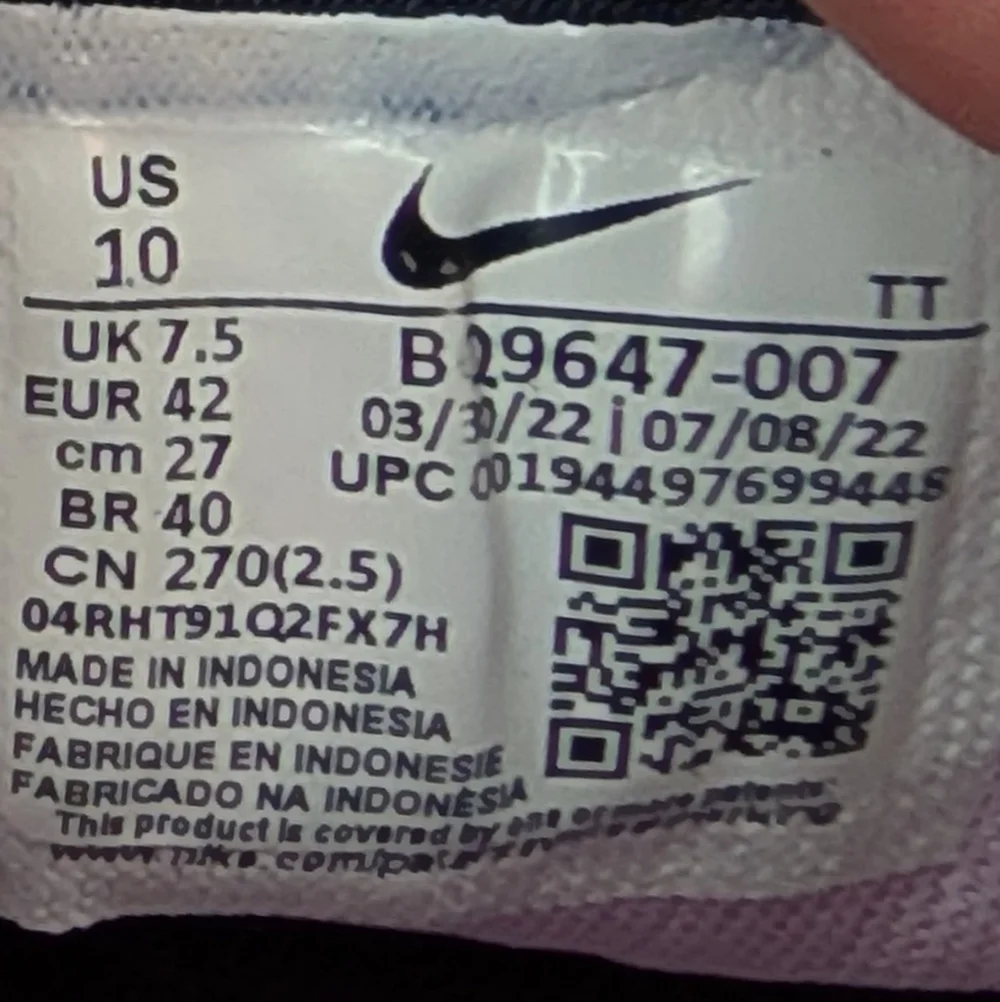 Nike Pegasus Zoom Black Pink White Trainers Sneakers Size 10